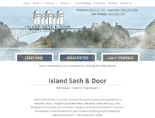 Tablet Screenshot of islandsashanddoor.com